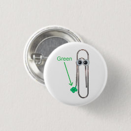 Green St. Patrick's Day Funny Paperclip Button
