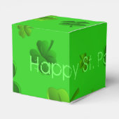 Green St. Patricks Day Gastgeschenk Boxes Geschenkschachtel (Rückseite)