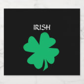 Green St Patrick's Day Irish Kleeblatt Leaf 2023 Bierflaschenetikett (Einzelnes Label)
