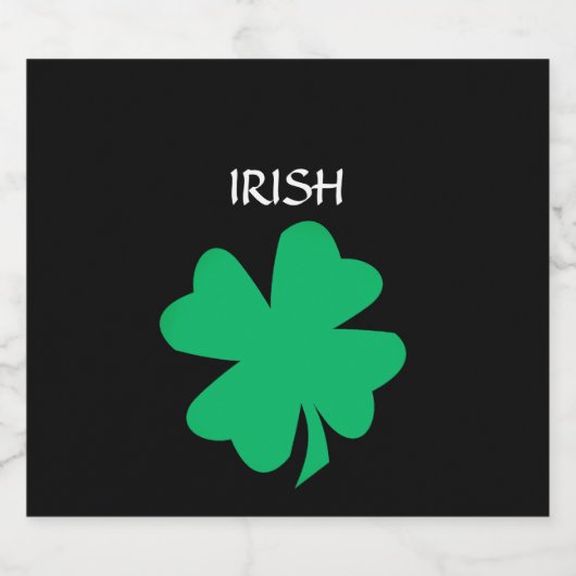 Green St Patrick's Day Irish Kleeblatt Leaf 2023 Bierflaschenetikett (Einzelnes Label)