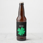 Green St Patrick's Day Irish Kleeblatt Leaf 2023 Bierflaschenetikett (Vorderseite)