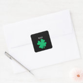 Green St Patrick's Day Irish Kleeblatt Leaf 2023 Quadratischer Aufkleber (Umschlag)