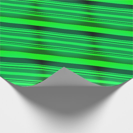 Green St Patrick's Day Irish Party Neon Gradient Geschenkpapier (Ecke)