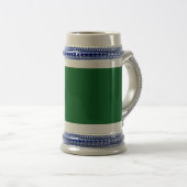 Green St Patricks Day Irish Patty's Heart Kleeblat Bierglas (VorderseiteRechts)