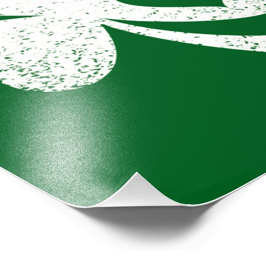 Green St Patricks Day Irish Patty's Heart Kleeblat Fotodruck (Ecke)