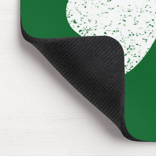 Green St Patricks Day Irish Patty's Heart Kleeblat Mousepad (Ecke)