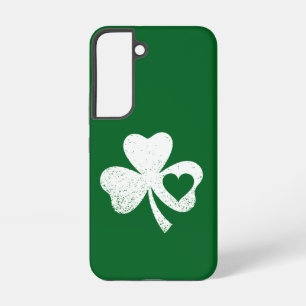 Green St Patricks Day Irish Patty's Heart Kleeblat Samsung Galaxy Hülle