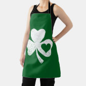 Green St Patricks Day Irish Patty's Heart Kleeblat Schürze (InSitu)