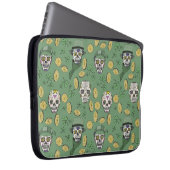 Green St Patrick's Day Irish Sugar Skull Custom Laptopschutzhülle (Vorne Rechts)