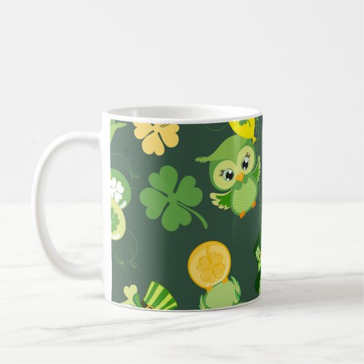 Green St. Patrick's Day Kaffeetasse (Links)