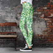 Green St. Patrick's Day Kleeblatt and Clover Leggings