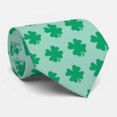 Green St Patrick's Day Kleeblatt Blätter Geschenk  Krawatte (Gerollt)