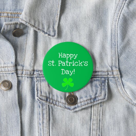 Green St Patricks Day Kleeblatt Irish Button (Beispiel)