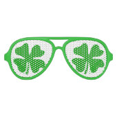 Green St Patricks Day Kleeblatt Party Sonnenbrille (Vorderseite)