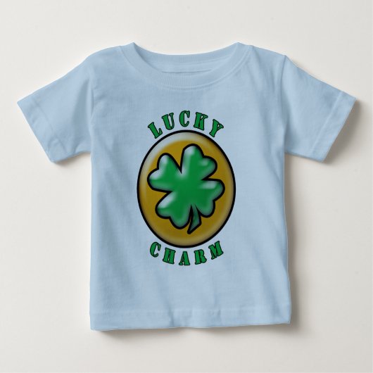 Green St. Patrick's Day Lucky Charm Clover Baby T-shirt (Vorderseite)
