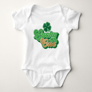 Green St. Patrick's Day Lucky One Baby Bodysuit Baby Strampler