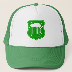 Green St Patrick's Day Party Hut mit Bierlogo Truckerkappe