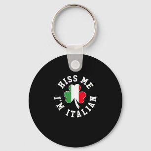 Green St Patricks Day Shirt - Kiss Me I'm Italian Schlüsselanhänger