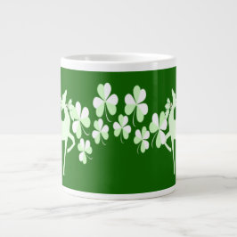 Green St Patricks Day Stags Lucky Kleeblatts Celti Jumbo-Tasse