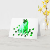 Green St. Patrick's Polar Bear Karte (Gelbe Blume)