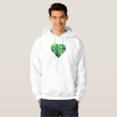Green St. Patties Day Green Kleeblatt Irische Herz Hoodie (Vorne ganz)