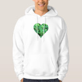 Green St. Patties Day Green Kleeblatt Irische Herz Hoodie (Vorderseite)