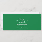 Green Stadium Ticket Baseball Geburtstag Einladung (Rückseite)