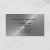 Green Stainless Steel Business Card Visitenkarte (Rückseite)