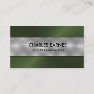 Green Stainless Steel Business Card Visitenkarte