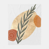 Green Stalk Boho Fleecedecke (Vorderseite)