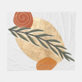 Green Stalk Boho Fleecedecke (Vorderseite (Horizontal))