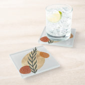 Green Stalk Boho Glasuntersetzer (Schrägansicht)