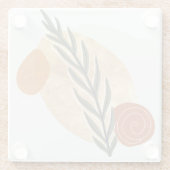 Green Stalk Boho Glasuntersetzer (Rückseite)