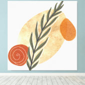 Green Stalk Boho Leinwanddruck (Insitu (Holzboden))