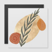 Green Stalk Boho Magnetkarte (Vorne/Hinten)