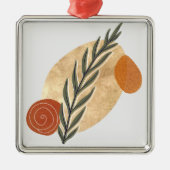 Green Stalk Boho Ornament Aus Metall (Vorne)