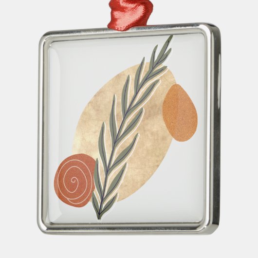 Green Stalk Boho Ornament Aus Metall (Links)