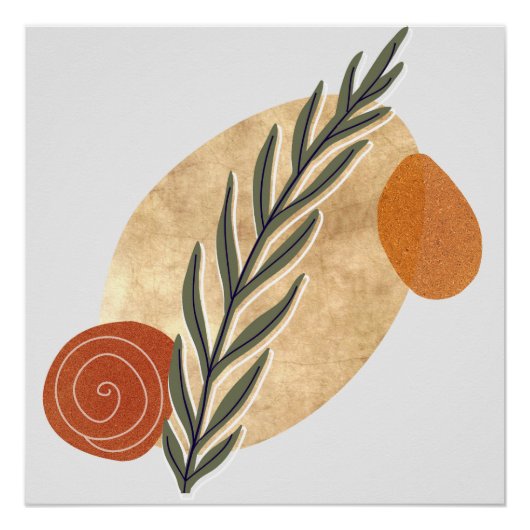 Green Stalk Boho Poster (Vorderseite)