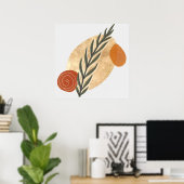 Green Stalk Boho Poster (Heimbüro)