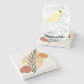 Green Stalk Boho Steinuntersetzer (Seitenansicht)