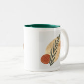 Green Stalk Boho Zweifarbige Tasse (VorderseiteRechts)
