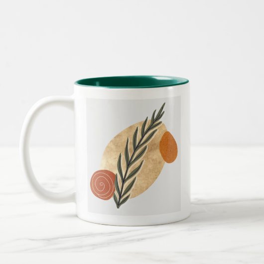 Green Stalk Boho Zweifarbige Tasse (Links)