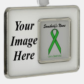 Green Standard Ribbon Tmpl (H-I) von Kenneth Yonci Rahmen-Ornament Silber (Rechts)