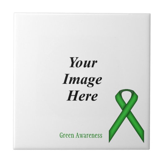 Green Standard Ribbon von Kenneth Yoncich Fliese (Vorderseite)