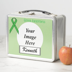 Green Standard Ribbon von Kenneth Yoncich Metall Lunch Box
