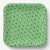 Green Standard Ribbon von Kenneth Yoncich Pappteller (Vorderseite)