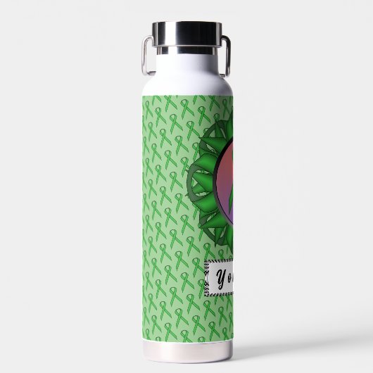 Green Standard Ribbon von Kenneth Yoncich Trinkflasche (Vorne)