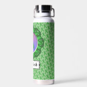 Green Standard Ribbon von Kenneth Yoncich Trinkflasche (Rückseite)