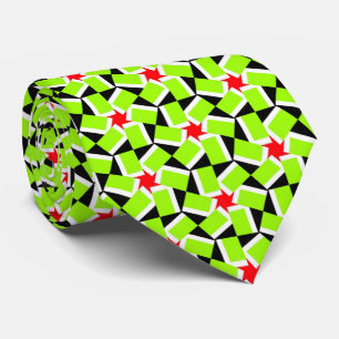 Green Star Blume Terrazzo Muster Krawatte
