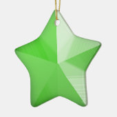 Green Star Holiday Ornament Anpassbare 3D-Darstell (Links)